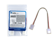 ZŁĄCZKA DWUSTRONNA TAŚMY MONO Z PRZEWODEM 12V LL2305