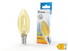 ŻARÓWKA LED C35 FLMG E14 5,5W CIEPŁA LL4804