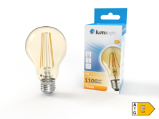 ŻARÓWKA LED A60 FLMG GOLD E27 9W CIEPŁA LL5740
