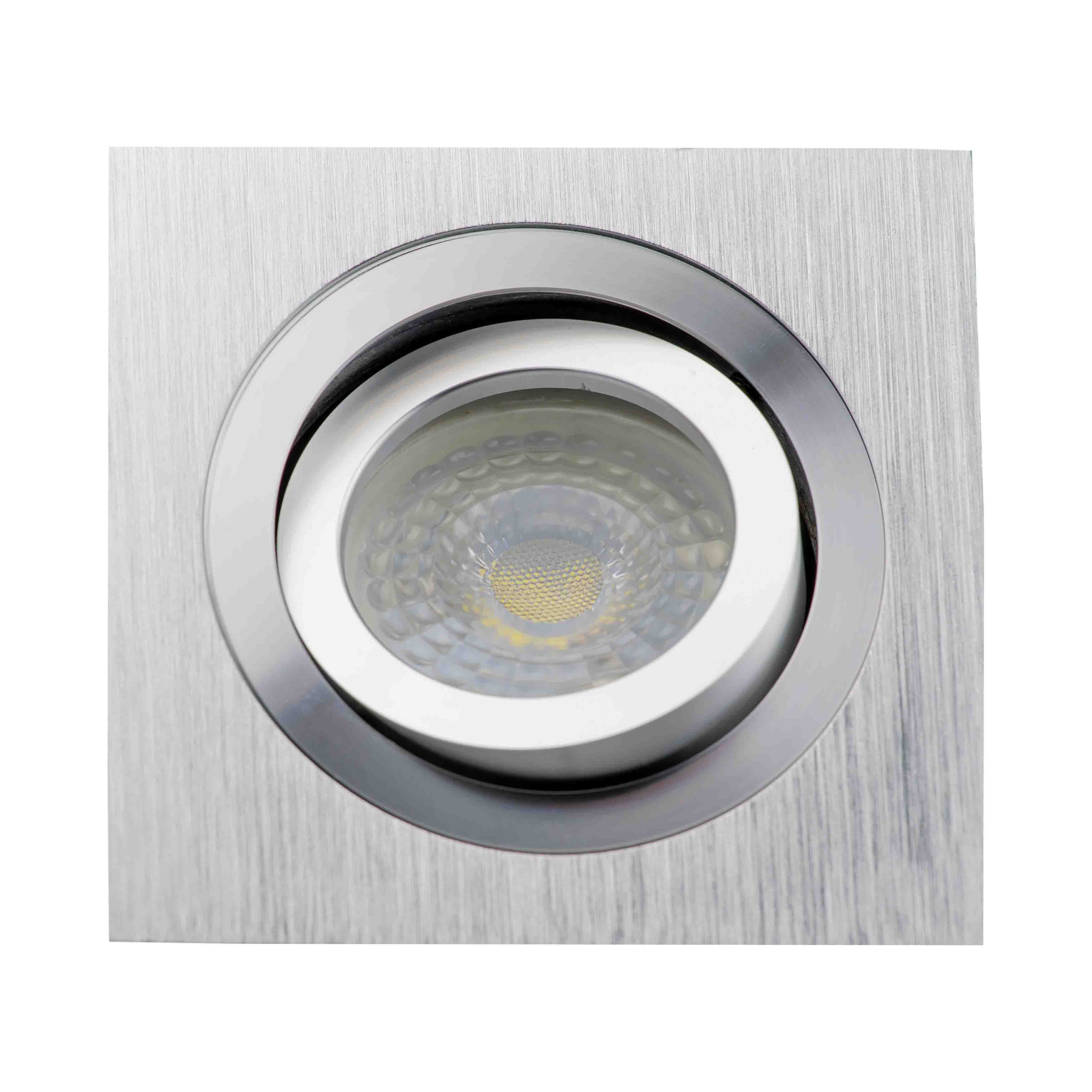 KARO DLM735 KWADRATOWY SREBRNY SZCZOTKOWANY ALUMINIUM LL3135 - obrazek 2