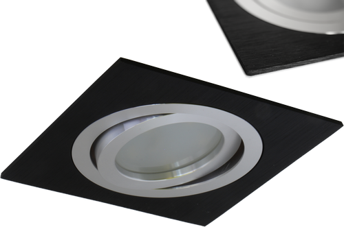 KARO DLM735 KWADRATOWY CZARNO-SREBRNY SZCZOTKOWANY ALUMINIUM LL3142 - obrazek 4