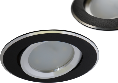 RODA DLM270 OKRĄGŁY CZARNY SZCZOTKOWANY ALUMINIUM LL3173 - obrazek 4