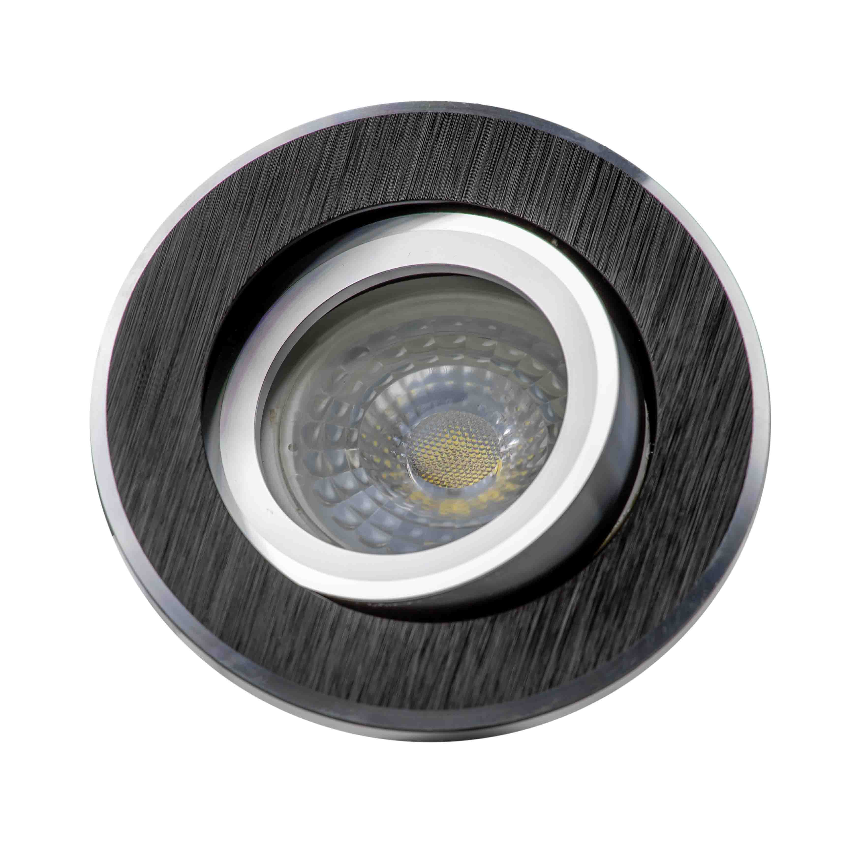 RODA DLM270 OKRĄGŁY CZARNY SZCZOTKOWANY ALUMINIUM LL3173 - obrazek 2