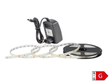 ZESTAW TAŚMA LED 4,8W/m IP65 CIEPŁA + ZASILACZ 24W LL2558